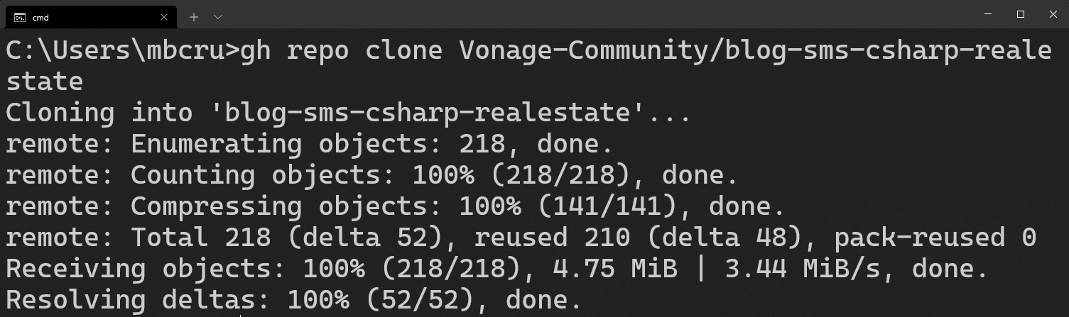 Finished GitHub repo clone setup 