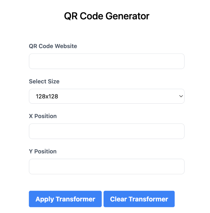 QR code generator transformer