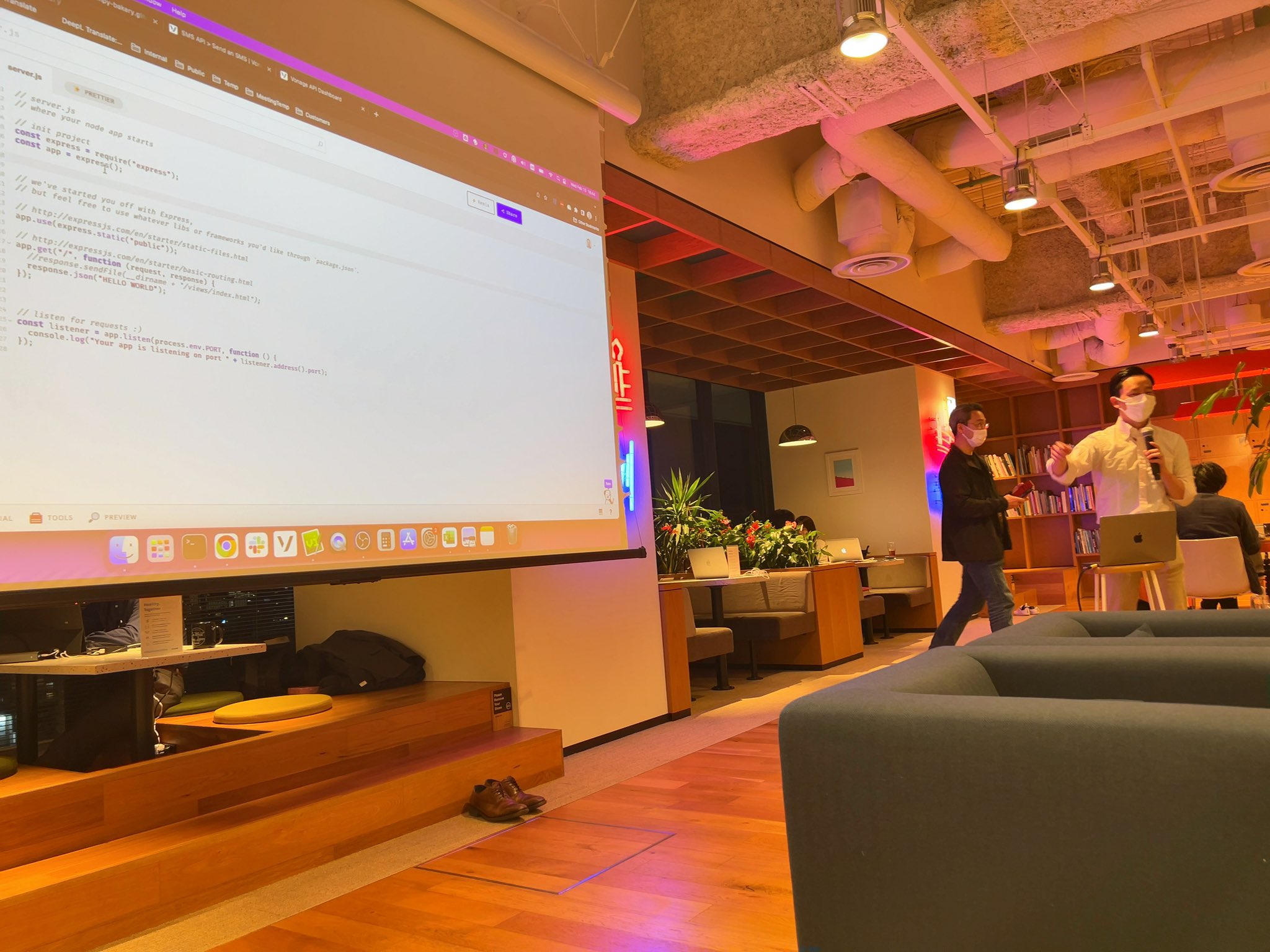 Aaron Koga delivering a talk