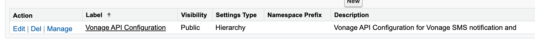 Vonage API Configuration