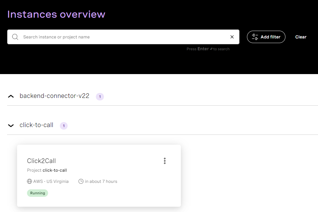 Instances Overview
