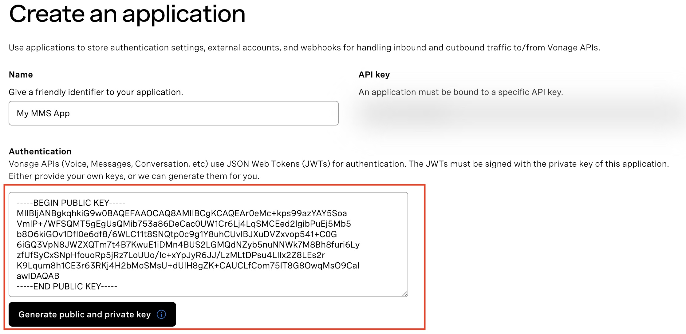 Generate Public and Private Key