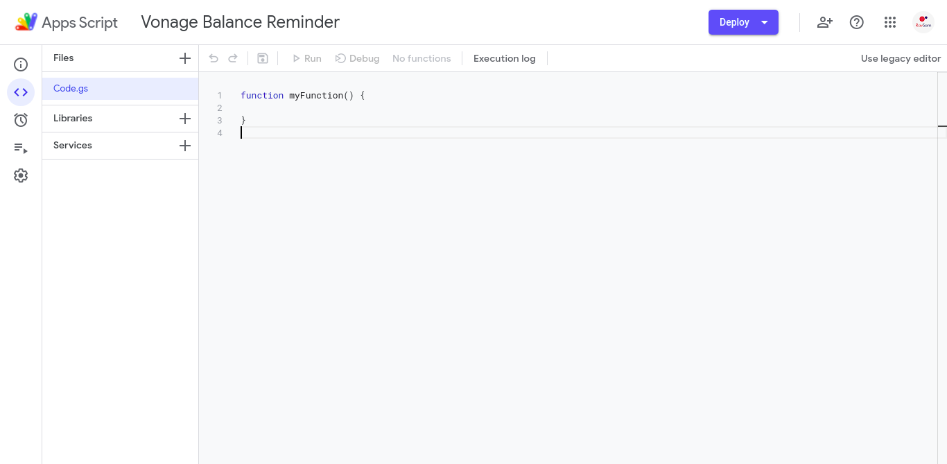 A New Google Apps Script