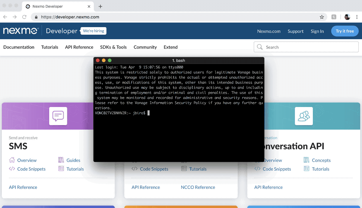 nexmo node red
