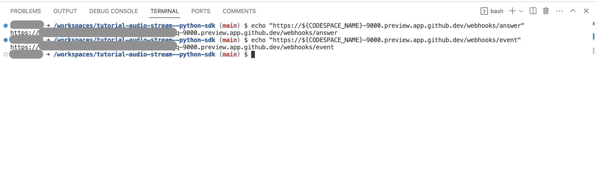 Codespase URLs