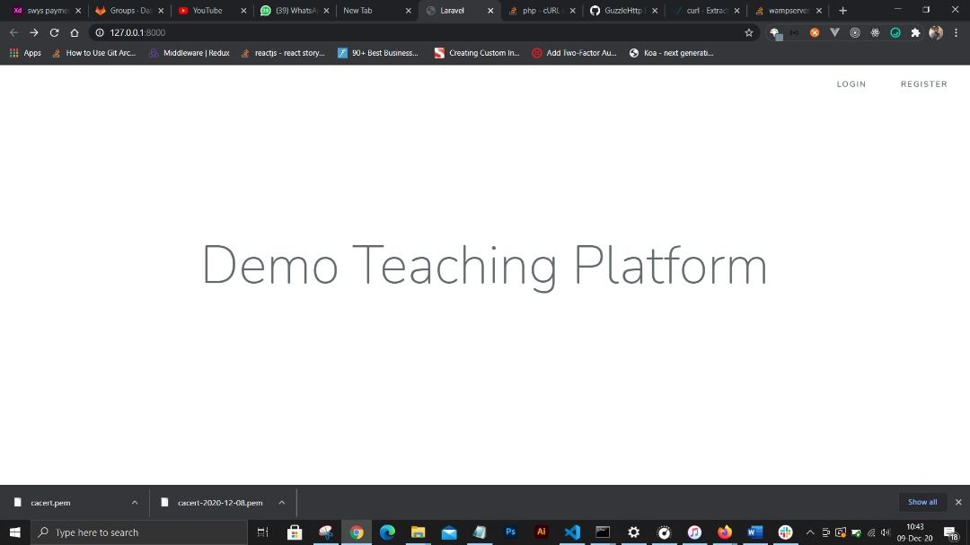 Log in with a teacher account and a student account and exchange audio and video feed