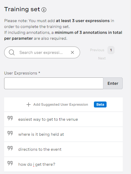 Training Set Questions
