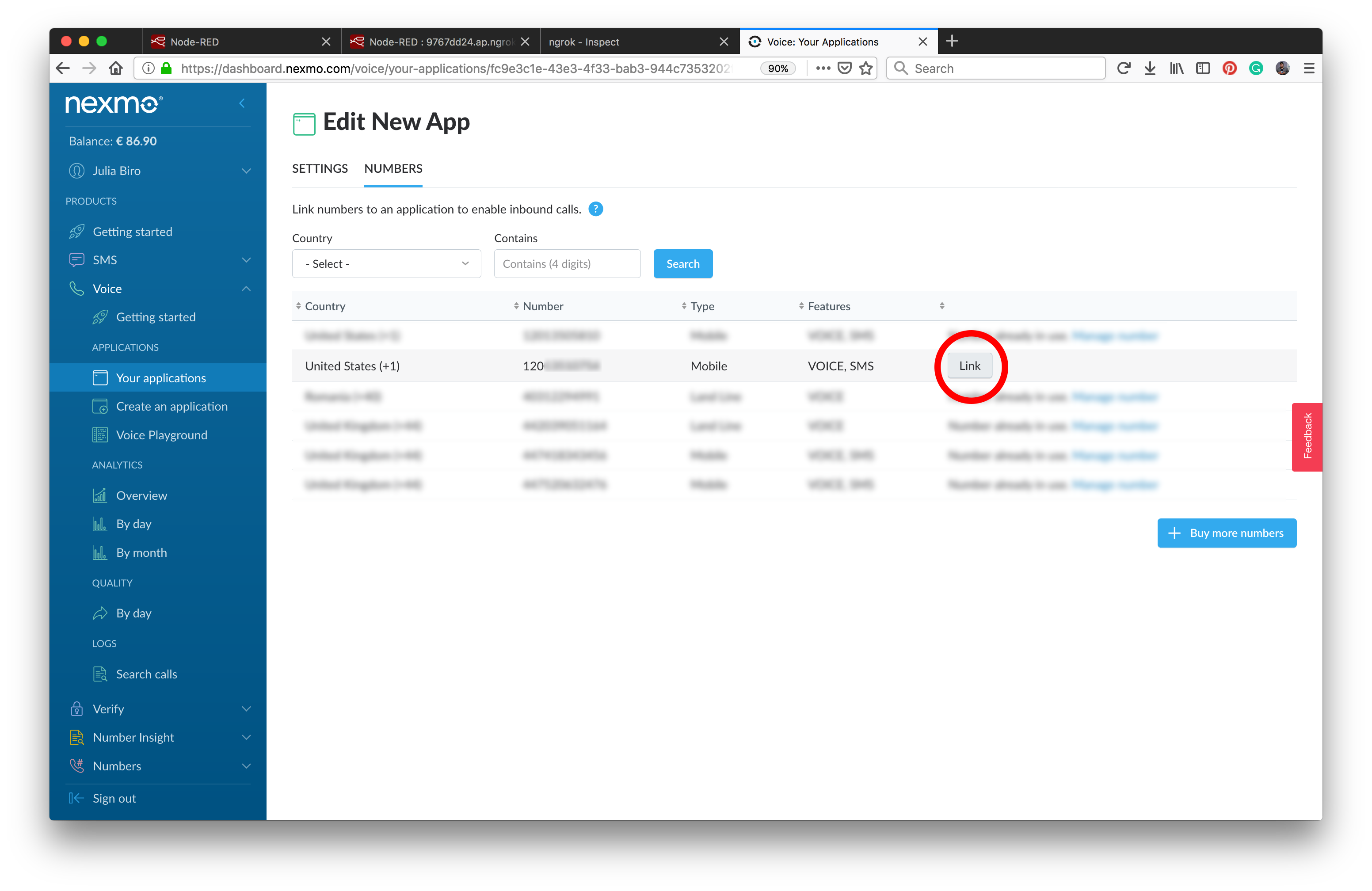 link number voice