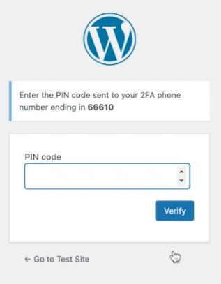 Screenshot of new 2FA login form