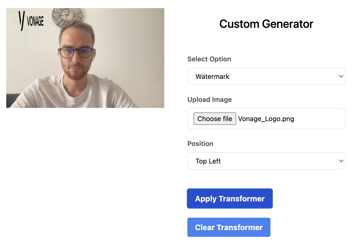 Watermark generator example
