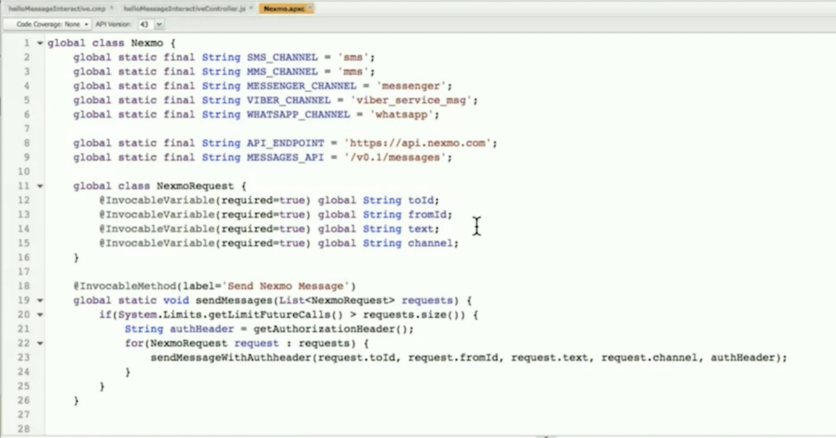 code example