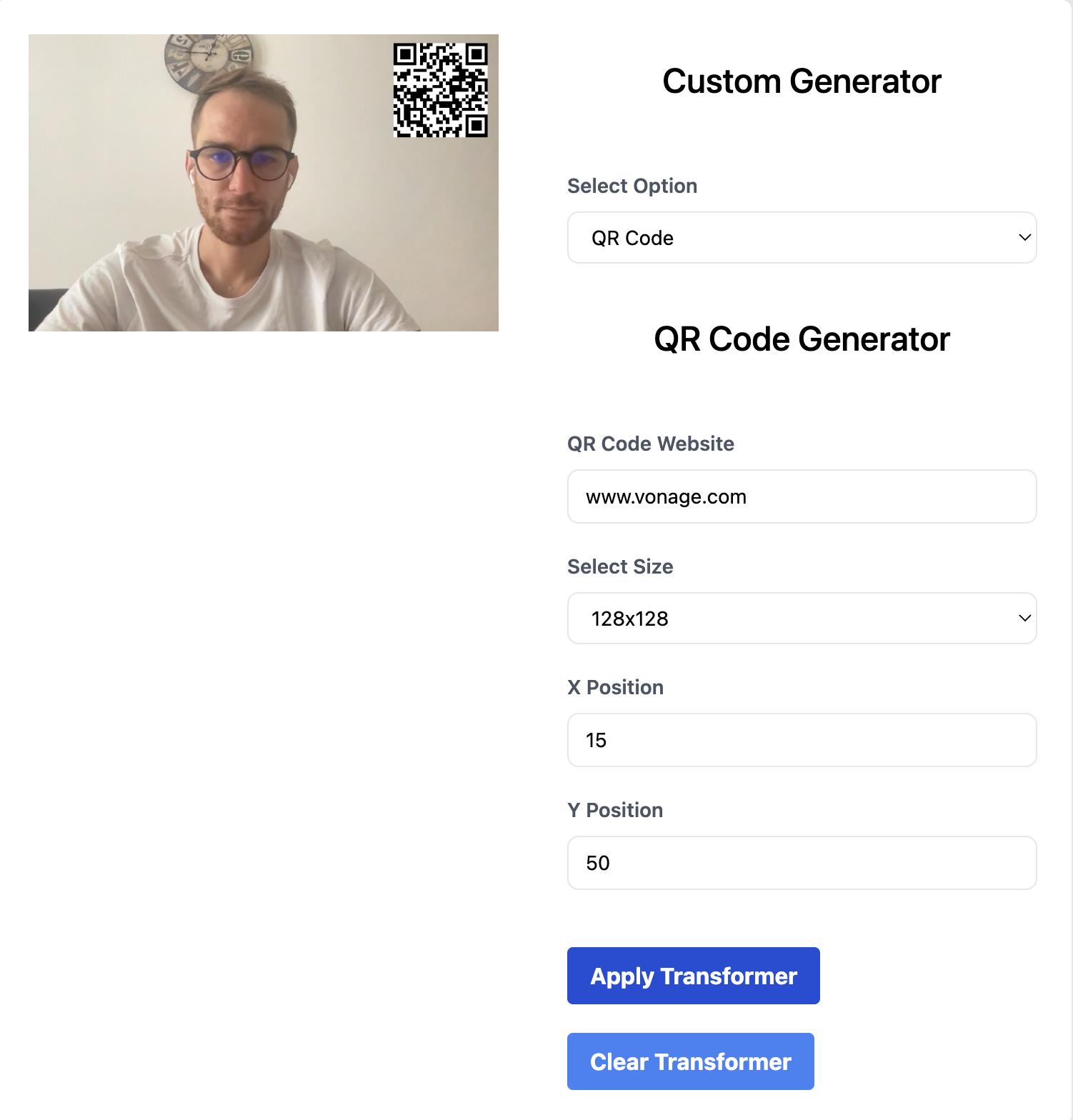 QR code generator example