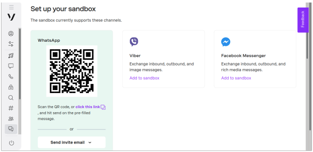 Screenshot of the Messages Sandbox