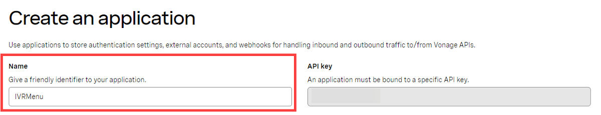 Creating the application