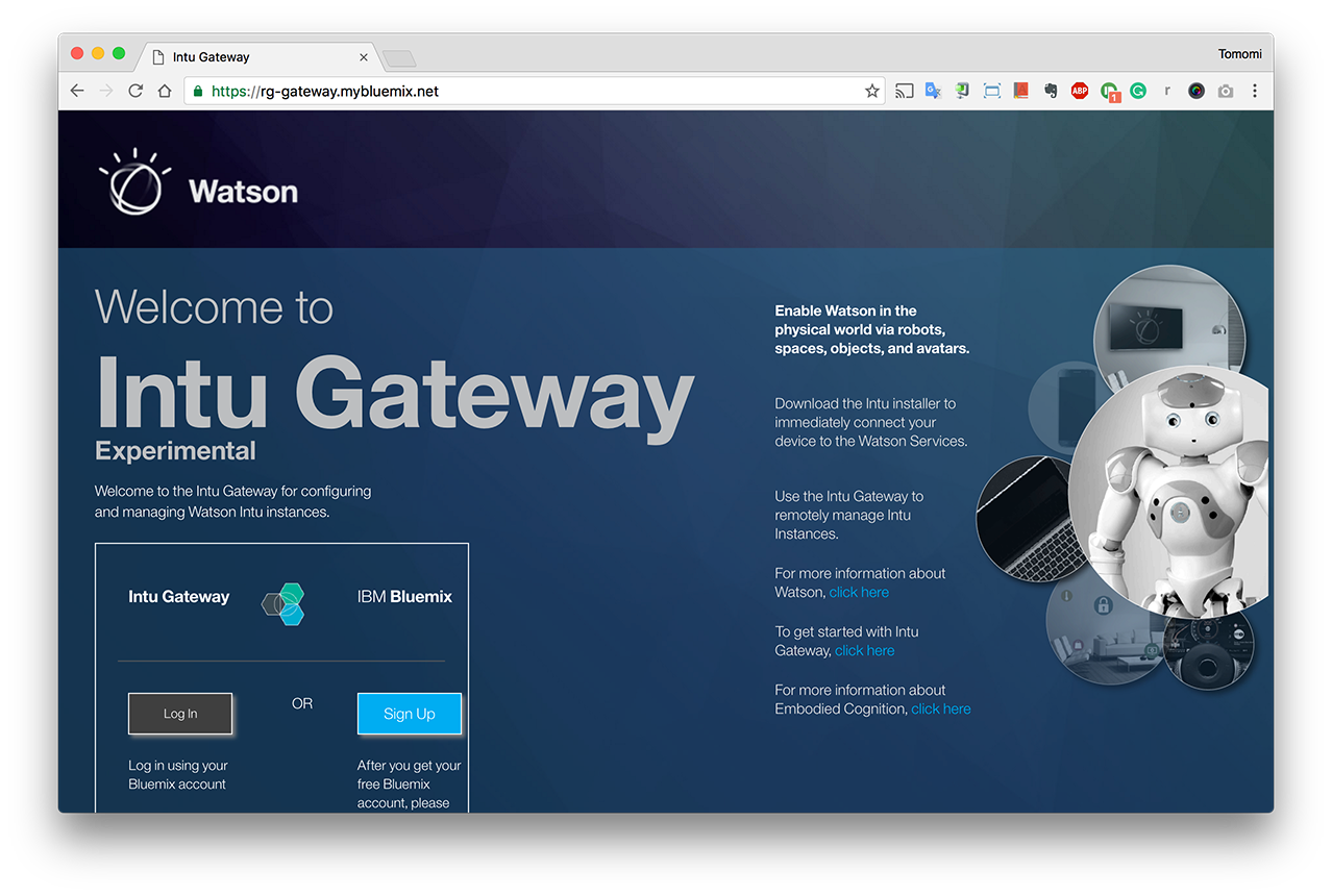 IBM Watson Intu - Gateway
