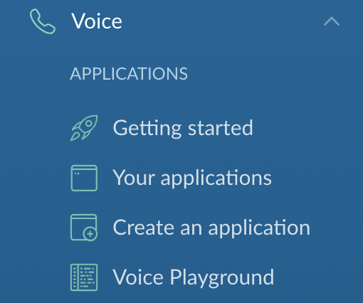 Voice menu options
