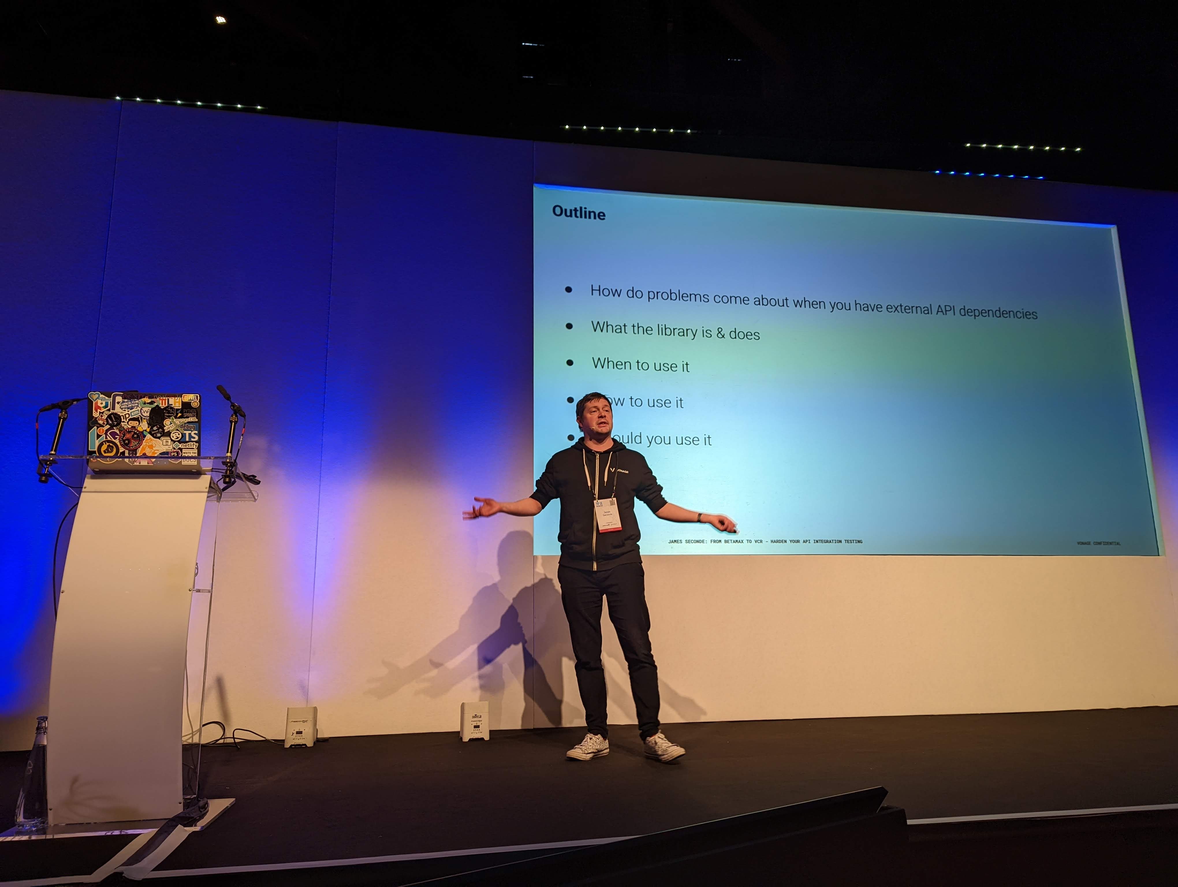 James Seconde speaking on PHP-VCR on the Porter Tun Stage
