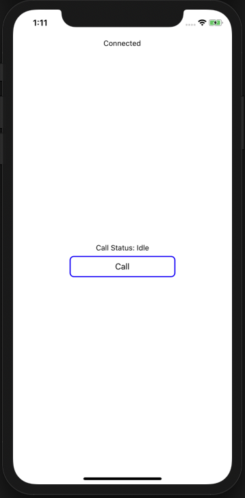 iOS app UI logged in