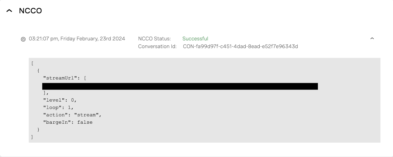 NCCO Support Voice Inspector 