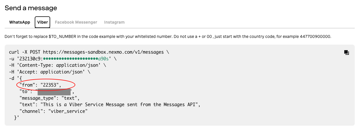 Screenshot of the Messages Sandbox documentation