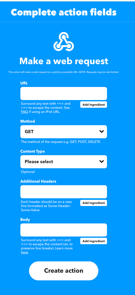 Make a web request