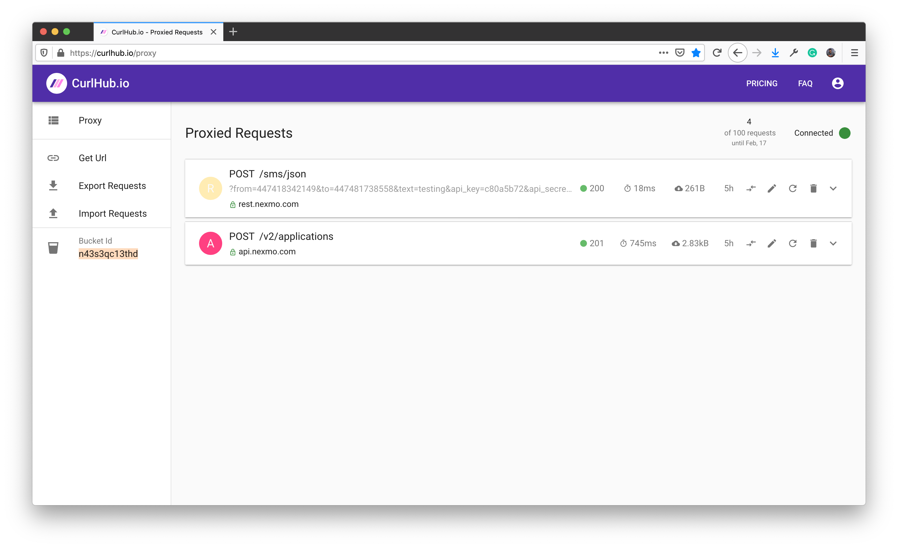 curlhub interface