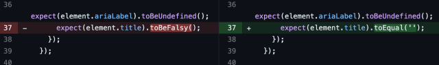 First Title Test Changed