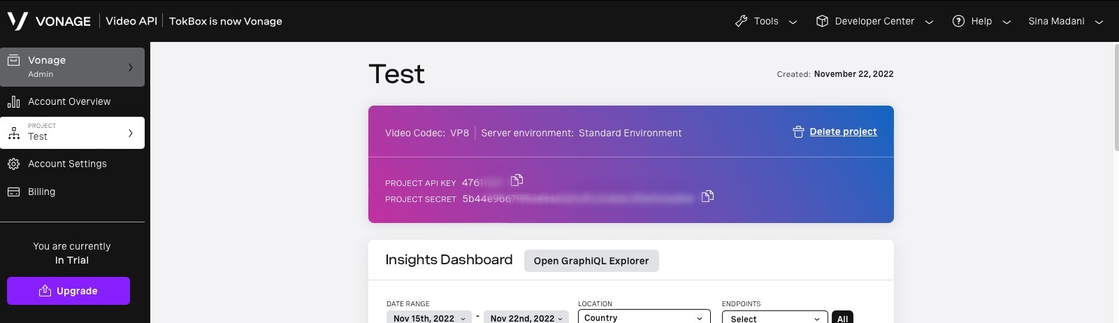 OpenTok project page