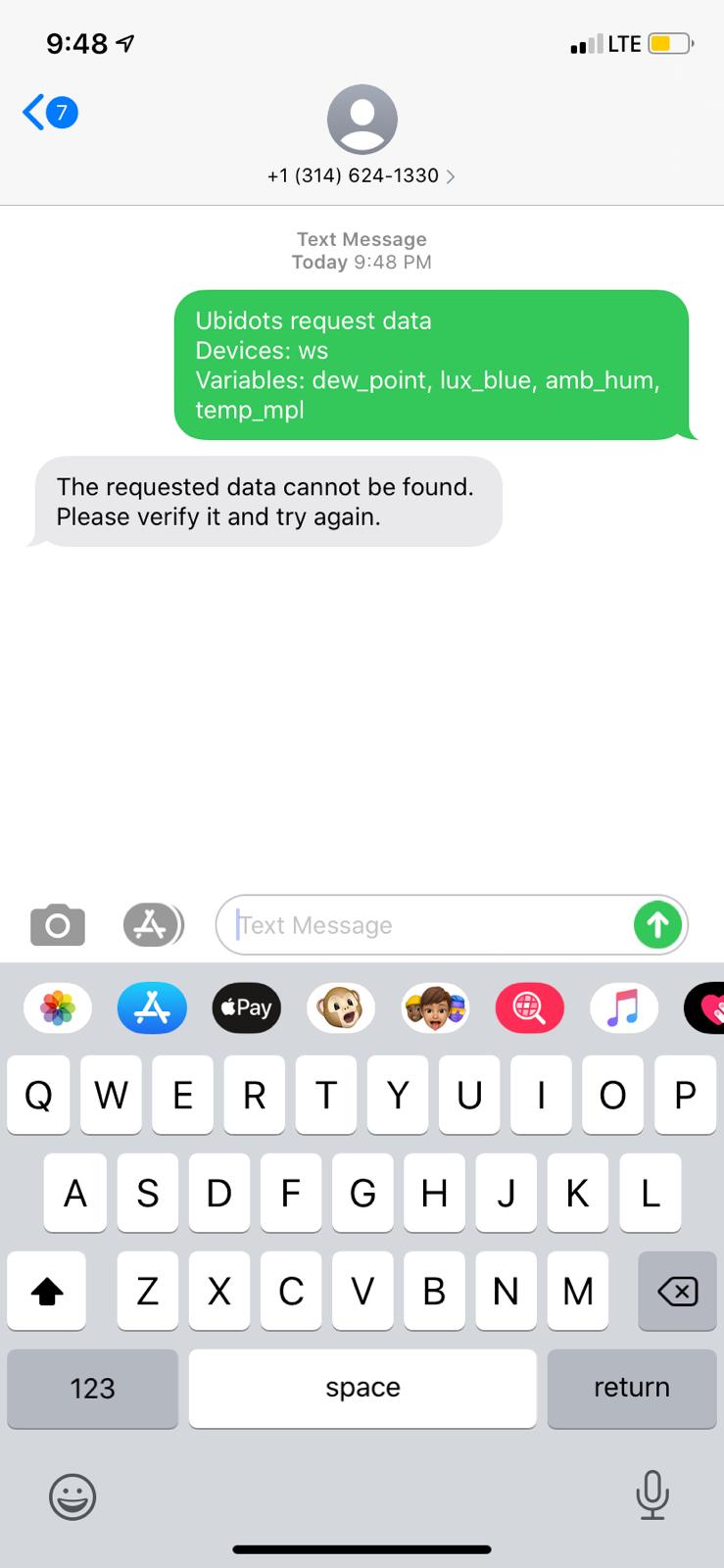 SMS Fail Reply