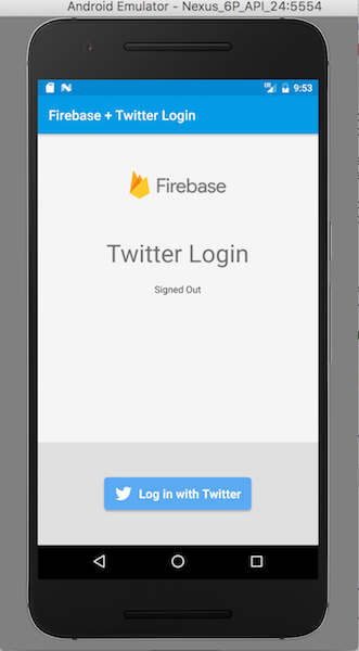 Twitter Login Screen