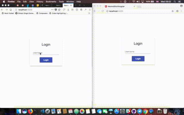 Gif showing the end goal of this chat application