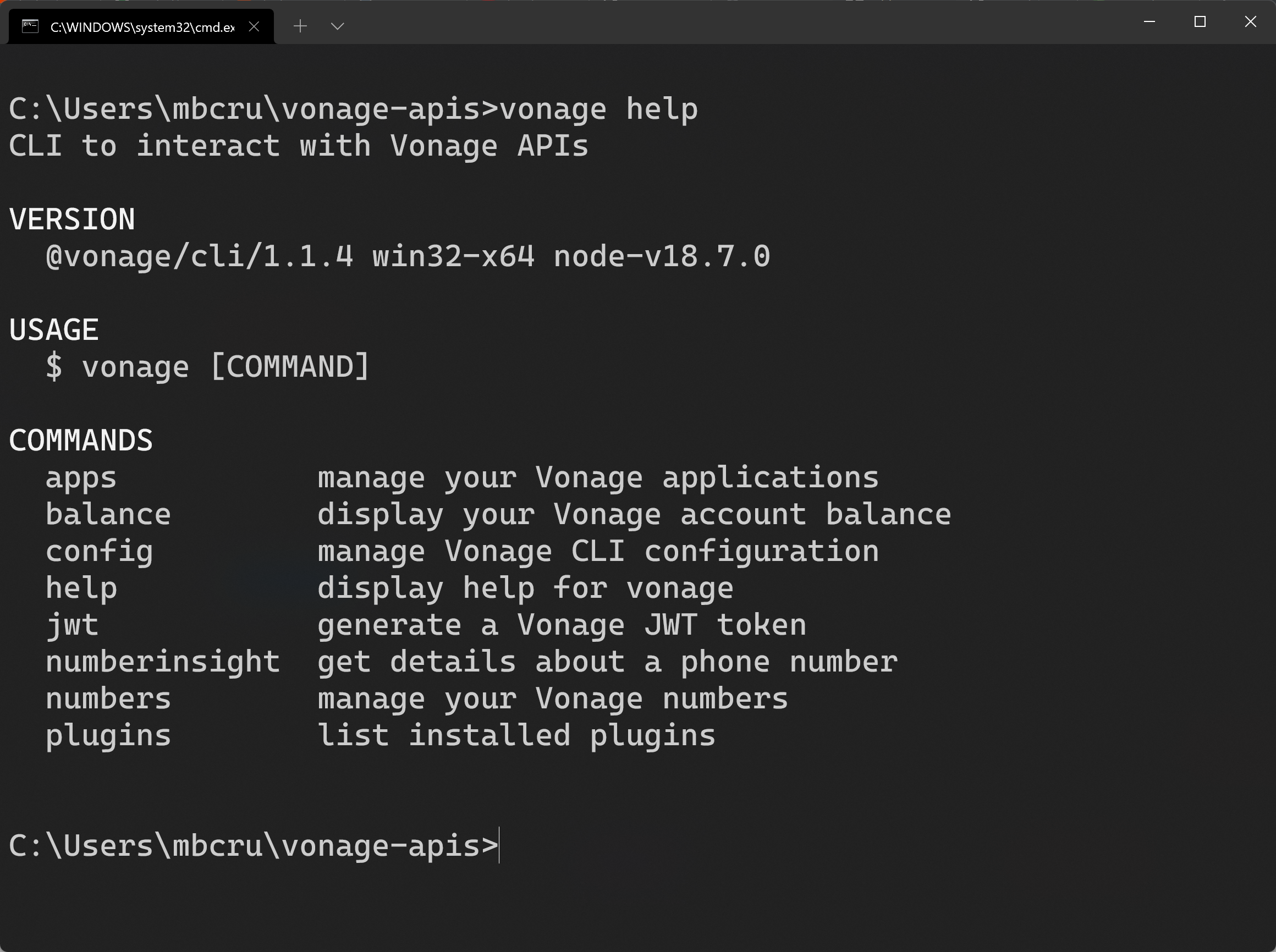 Running vonage help