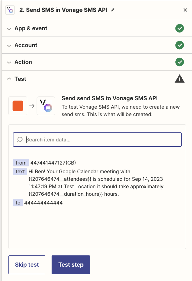 Verify data from your Zap test