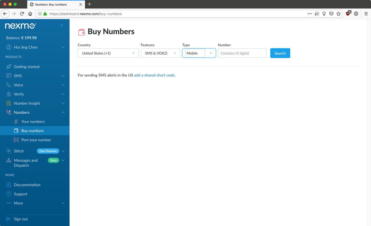 Buy numbers