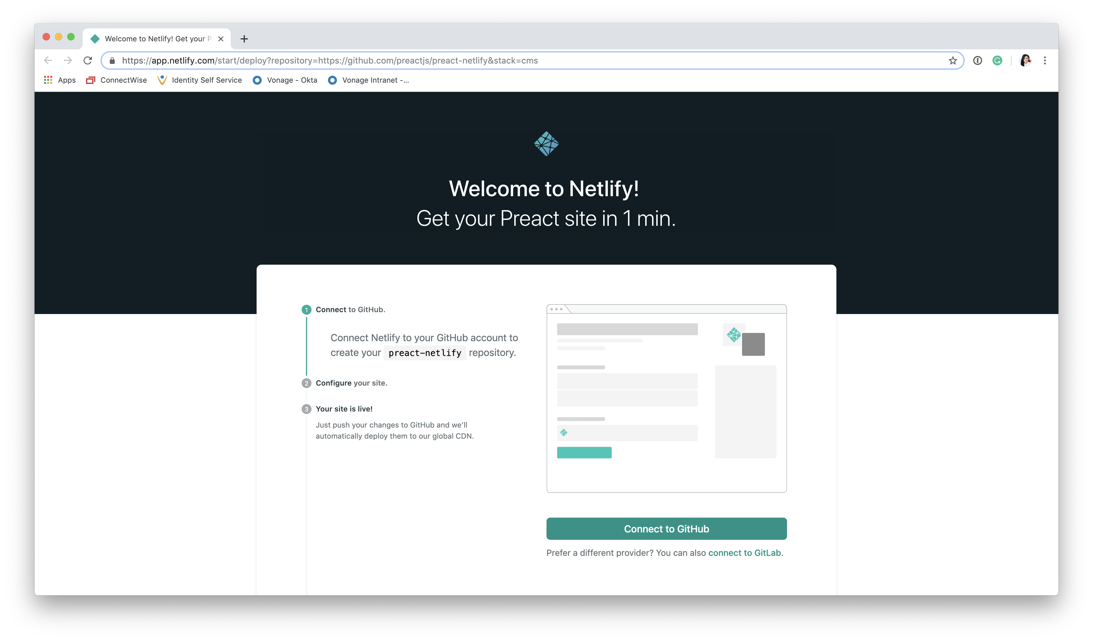 Netlify bot for easy deployment