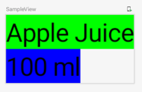 A preview of outputting text on multiple lines in a single view