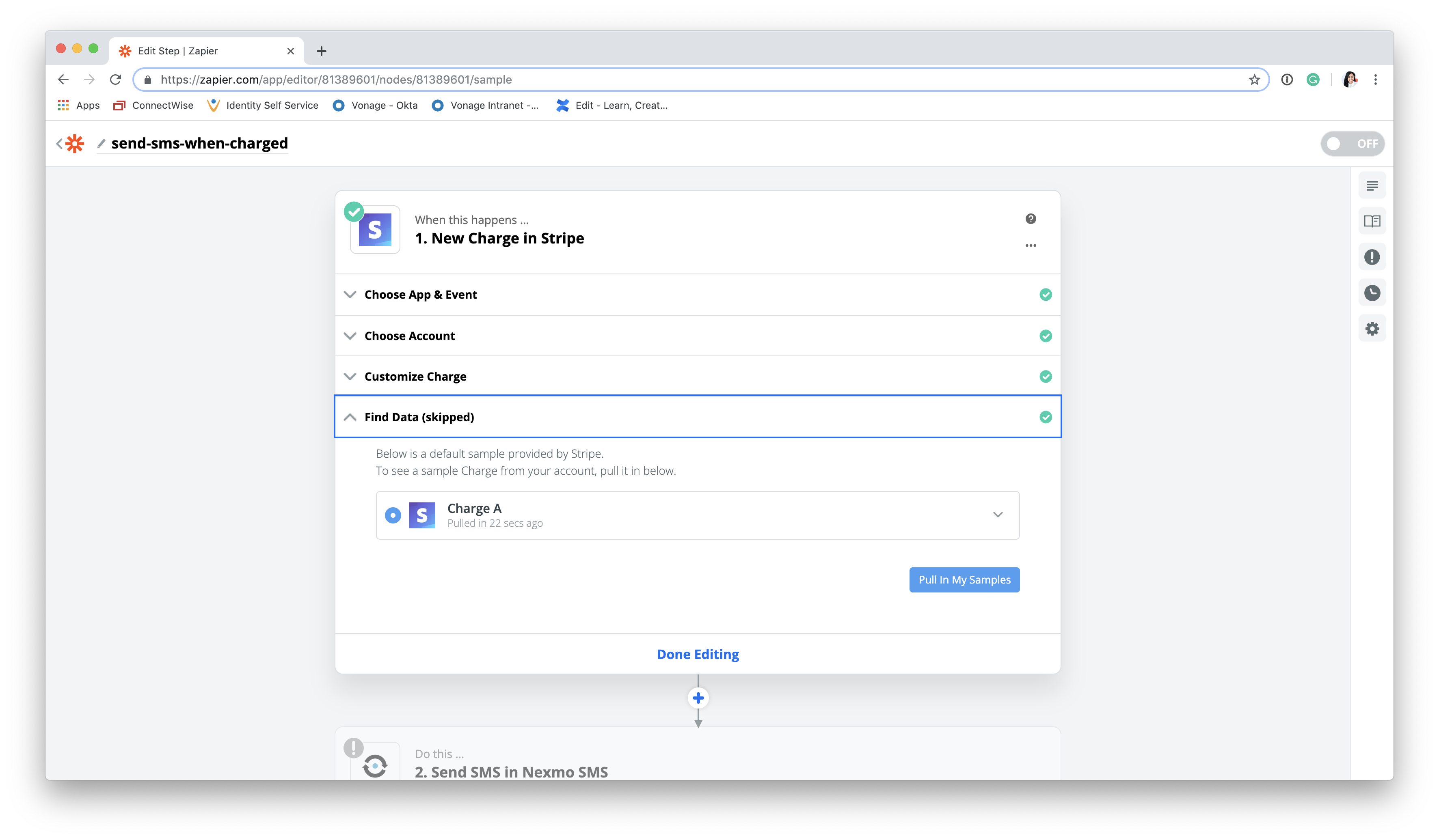 Select Stripe data for testing