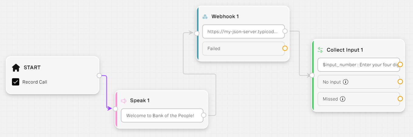 Connect Webhook Collect Input