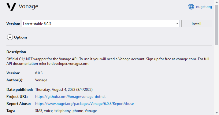 Installing Vonage dependancies
