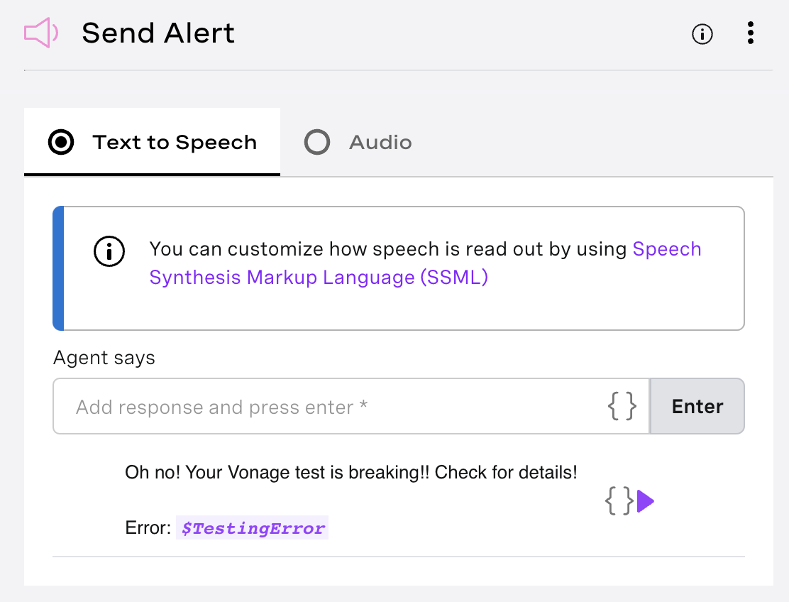 Send Alert Node in AI Studio