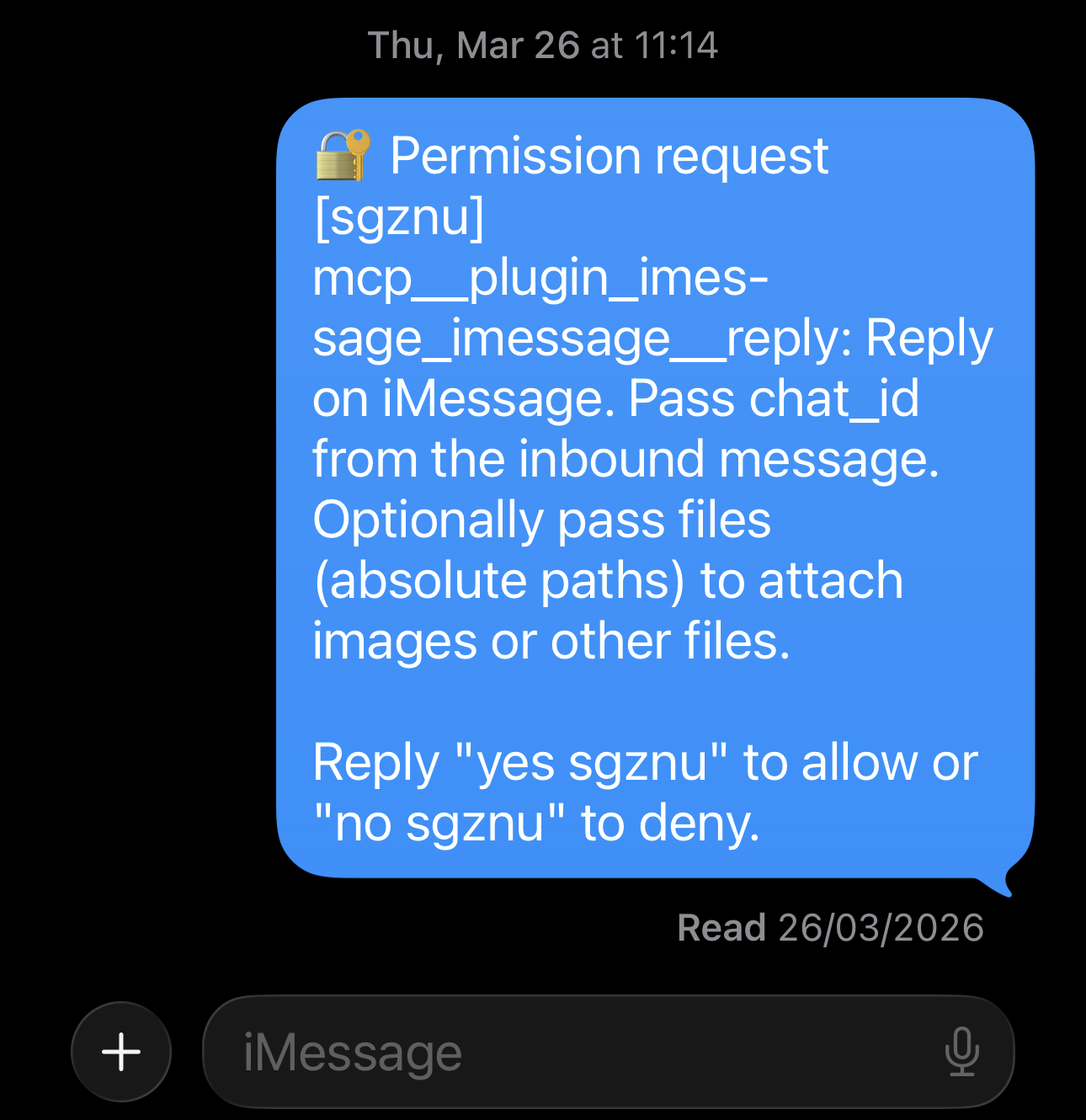 Permission request sent to wrong contact