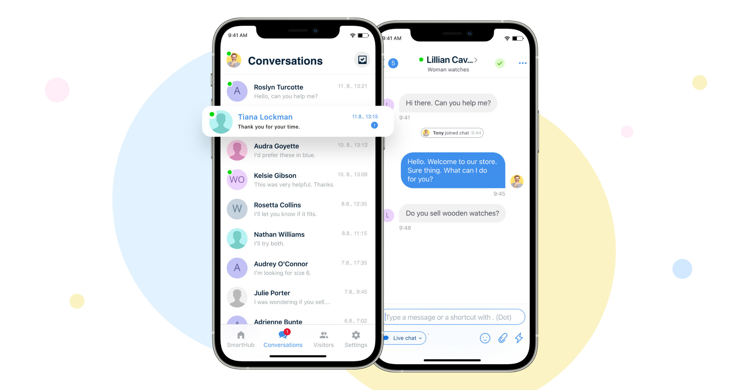 Check whether the live chat service offers a mobile app for your business.