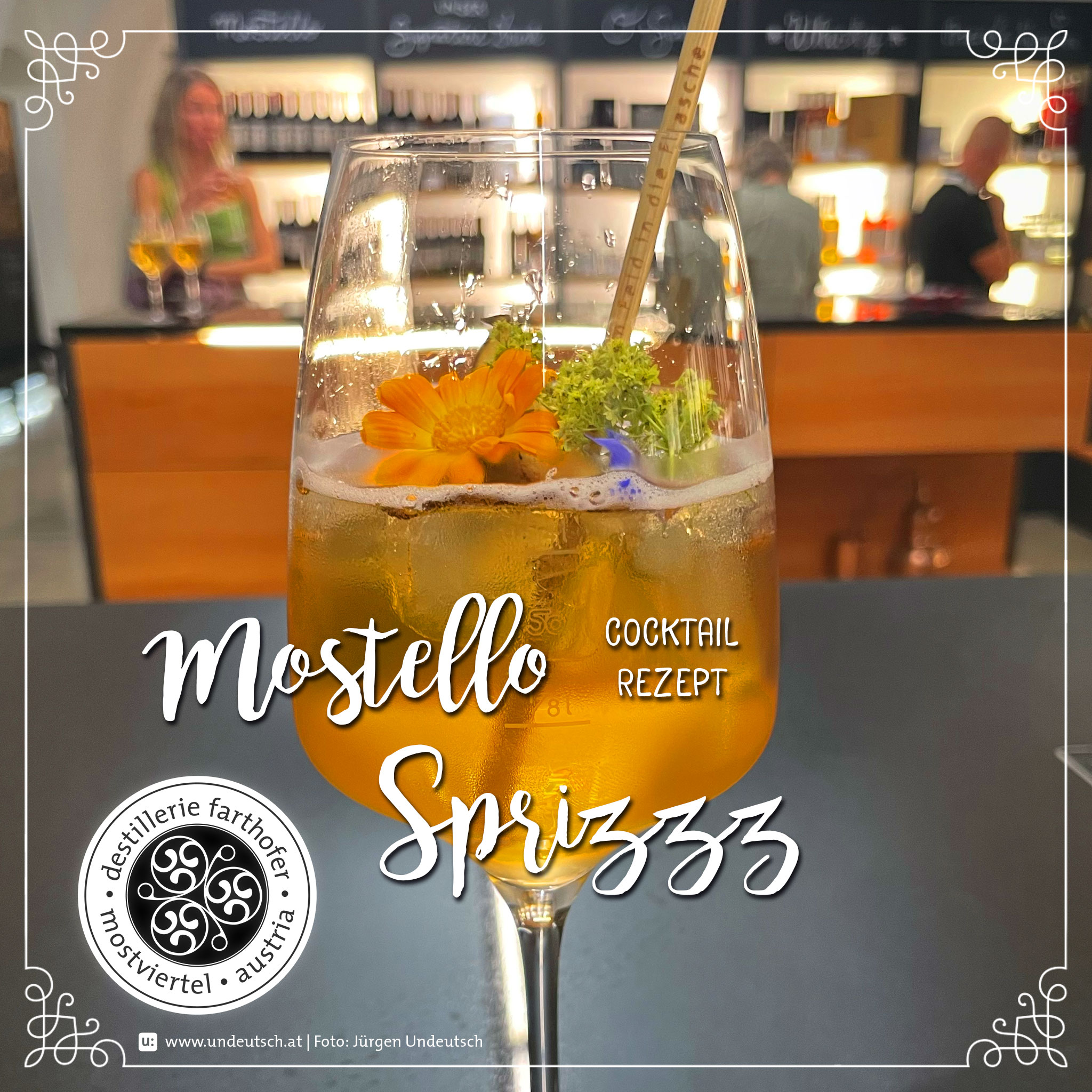 Cocktail Mostviertler Gruß (Destillerie Farthofer)
