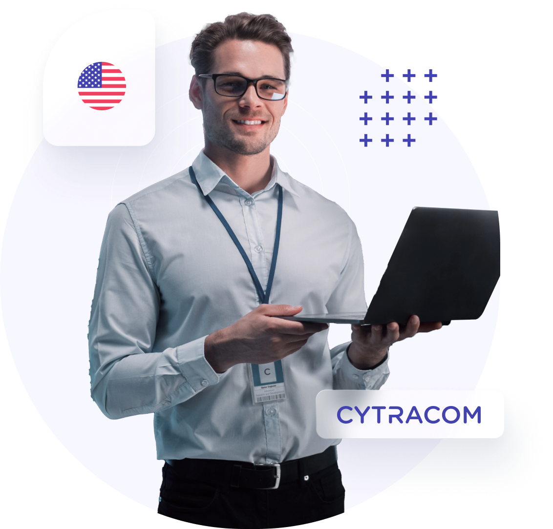 Cytracom representative with laptop