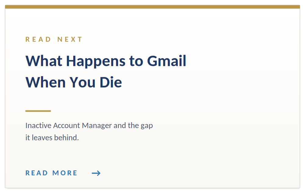 What Happens to Gmail When You Die