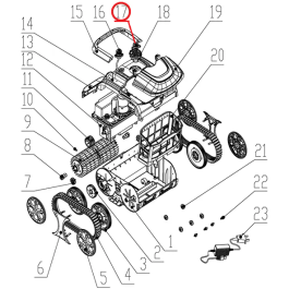 Комплект кнопок до пилососа WY200, (Button kit №17/WY200)