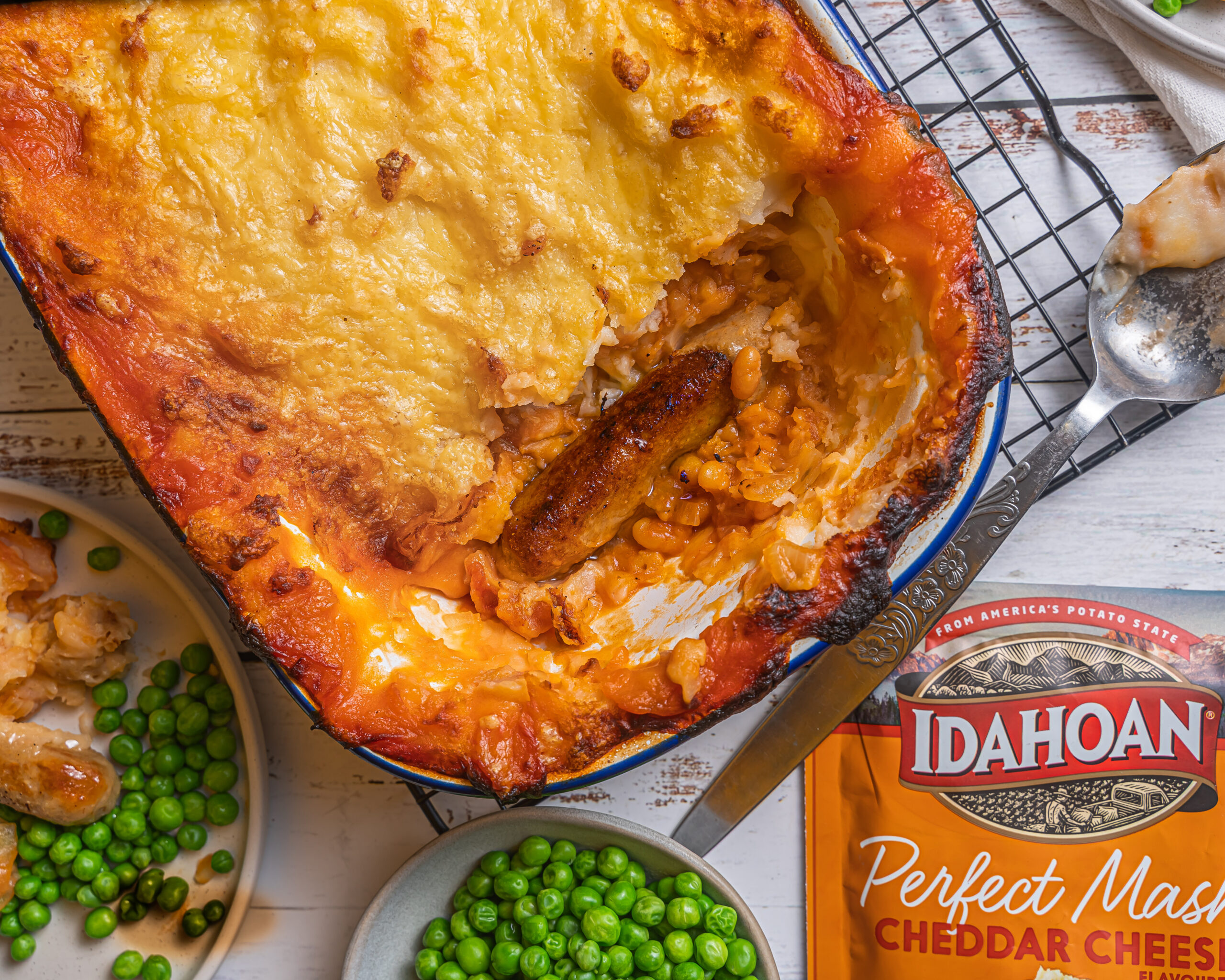 Veggie Sausage and Bean Pie