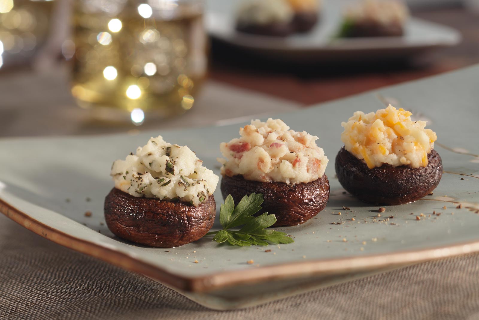 Italian Potato Stuffed Mushrooms – Featured Image