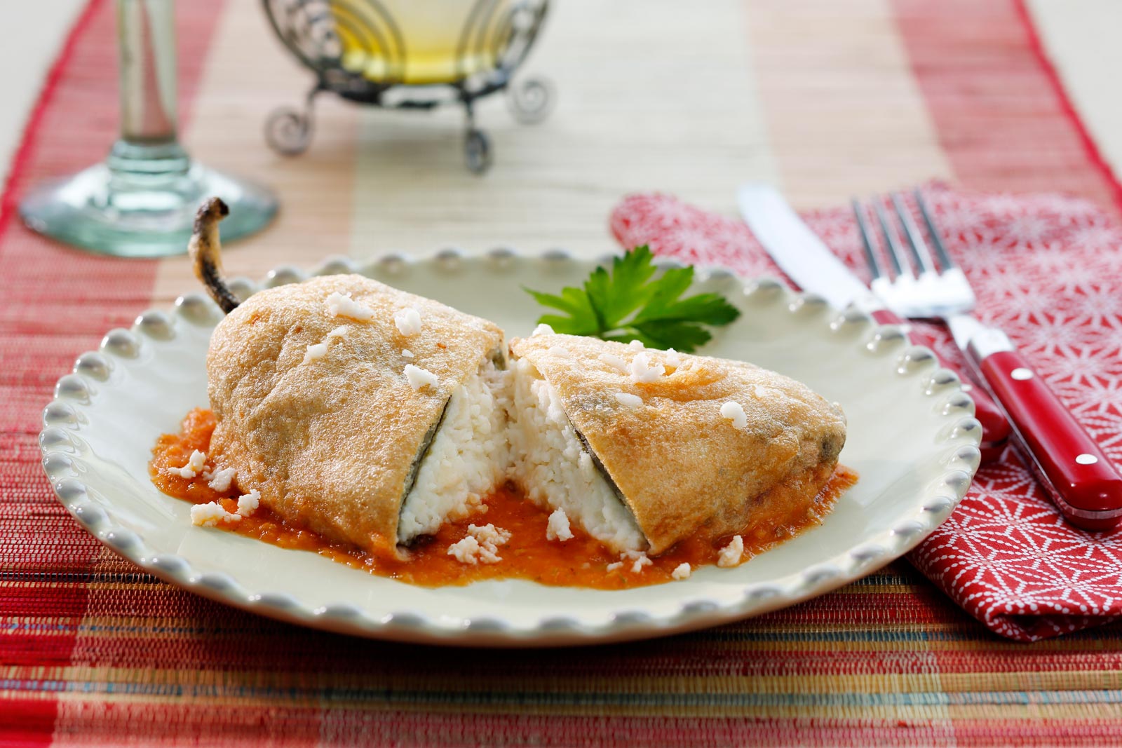Mashed Potato Stuffed Chiles Rellenos – Featured Image