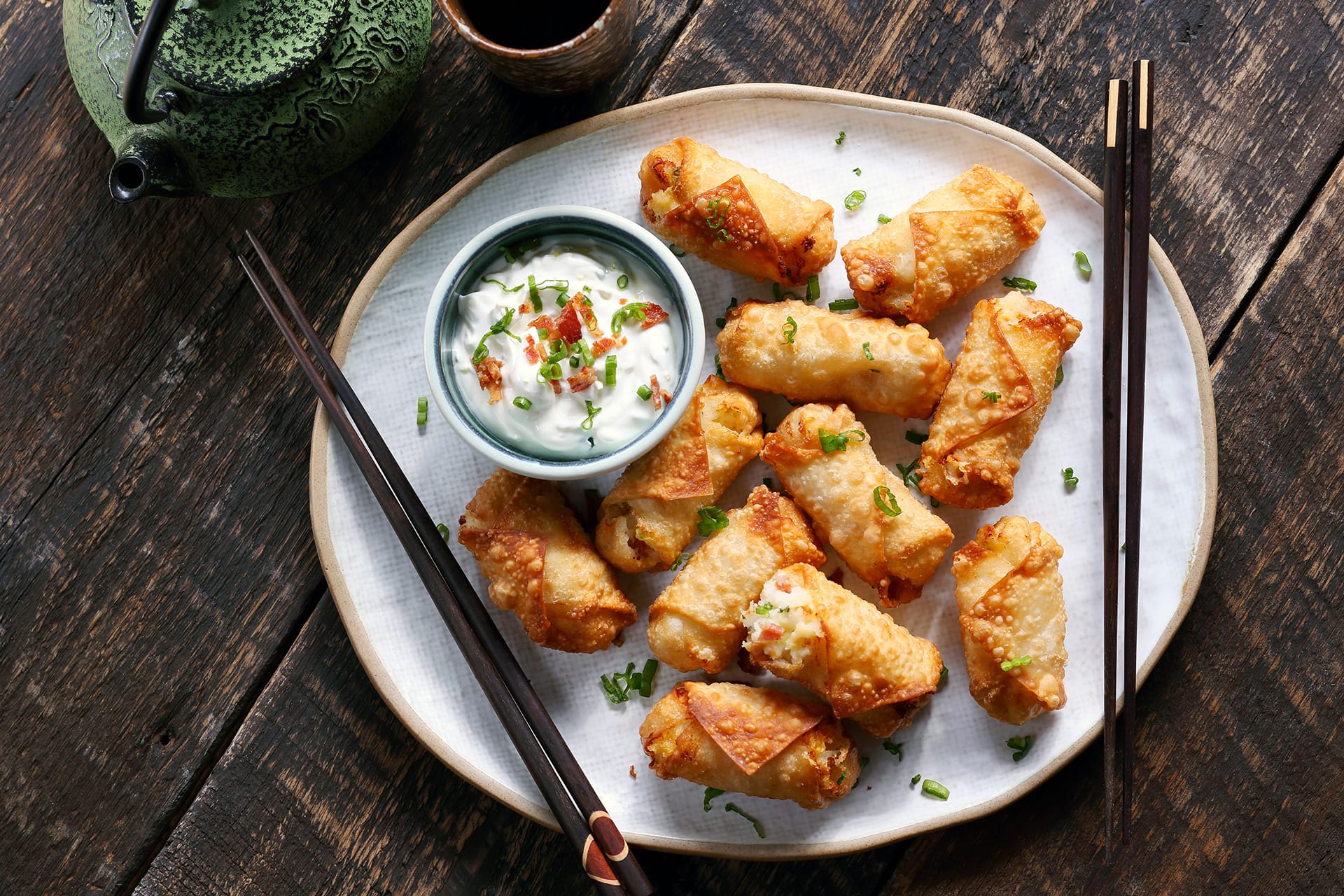 Loaded Mashed Potato Spring Rolls – Featured Image